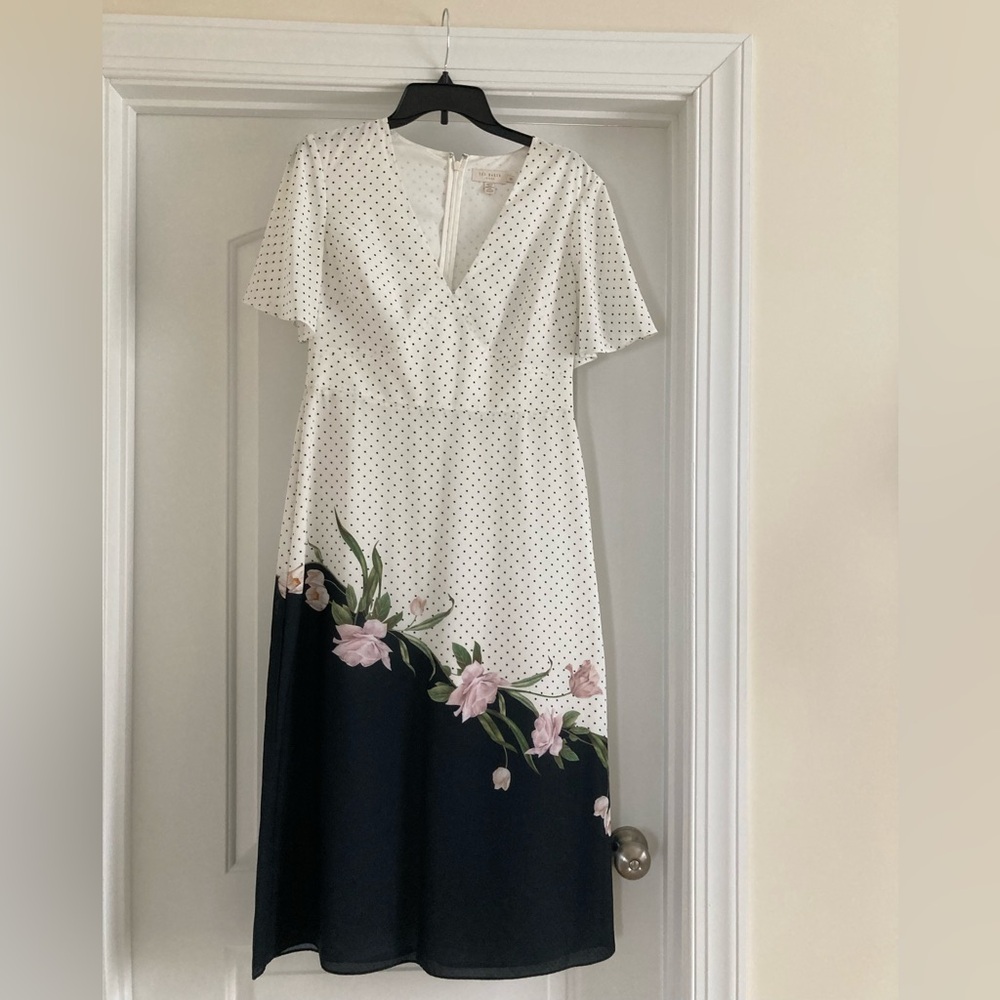 Ted Baker Floral Midi Dress New with tag UK size 3 US size 8 - Picture 3 of 10